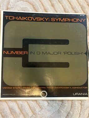 Tchaikovsky:Symphony Number 3 In D Major 'Polish' LP Vinyl Record Album, Urania